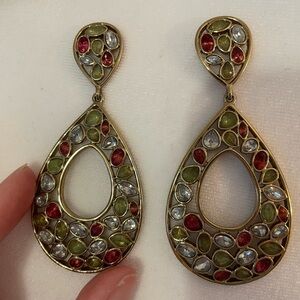 Elegant Multicolor Teardrop Earrings